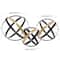 Black & Gold Metal Contemporary Orb Sculpture Set